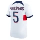 Paris Saint-Germain PSG Jalkapallo Pelipaidat 2023-24 Marquinhos #5 Vieraspaita Miesten