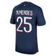 Paris Saint-Germain PSG N.Mendes #25 Jalkapallo Pelipaidat 2023-24 Kotipaita Miesten