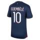 Paris Saint-Germain PSG Ousmane Dembélé #10 Jalkapallo Pelipaidat 2023-24 Kotipaita Miesten