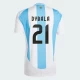 Paulo Dybala #21 Argentiina Jalkapallo Pelipaidat Copa America 2024 Kotipaita Miesten