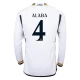 Real Madrid David Alaba #4 Jalkapallo Pelipaidat 2023-24 Kotipaita Miesten Pitkähihainen