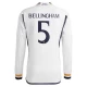 Real Madrid Jude Bellingham #5 Jalkapallo Pelipaidat 2023-24 Kotipaita Miesten Pitkähihainen